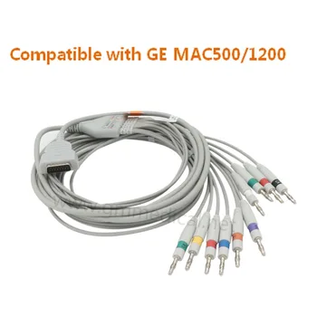 Združljiv z GE MAC500/1200 Enega kosa EKG Kabel in 10-Vodi Leadwires ,AHA,Banana