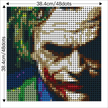 2304pcs Ustvarjalne Pixel Mozaik, Art Slikarstvo Joker-Film Temno JoaquinING Phoenix Igrače Darila Otroke, Otroci Zbirka Dekoracijo