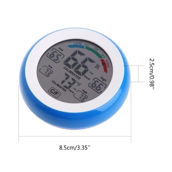 LCD-Zaslon Zaprtih Termometer, Higrometer Krog Vlažnost Meter Vremenske Postaje