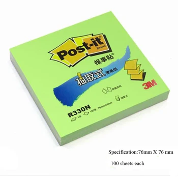 3M (post-it) 4 blazine/paket 100 strani na pad R330P barve ekstrakcijo Lepljive (Post-it) Opomba Papir Podpis Lepljive opombe