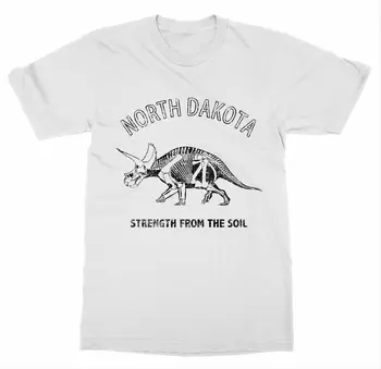 North Dakota 'Fosili' T-Shirt USA Patriot Kapitala Dino Poletje Bombaža, Kratek Rokav, O-Vratu moška T Majica Novo S-3XL