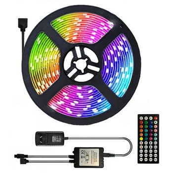 SMD 5050 RBG LED Sprememba Barve Trak Svetlobe z Daljinskim upravljalnikom Zatemniti Fleksibilni RGB Trak Trak Lučka za TV Ozadja za Namizje