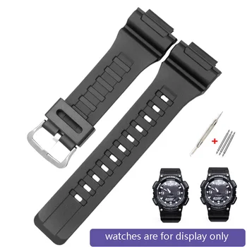 PEIYI Mehke Gume Watchband Zamenjava Pasu Za AQ-S810W AEQ 110W MCW 200H Moške Vodotesno Silikonsko Watch Chian