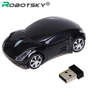 Nove 2,4 GHz Wireless Mouse Športni Avto Styling Gaming Miška, USB, Bluetooth Prejemanje Pametnih Spanja Urad Miška za Prenosni RAČUNALNIK