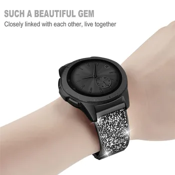 22 MM Jekla, Trak za Samsung Galaxy Watch 3 45mm/46mm/Prestavi S3 Gramoz Diamond Modno Kovinsko Zapestnico za Huawei GT 2 1 Watchband