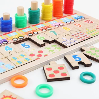 Otroške Lesene Igrače Montessori Matematiko Igrača Štetje Digitalni Spoznavanja Tekmo Sestavljanke, Izobraževalne Igrače, Lesene Igrače Za Otroke