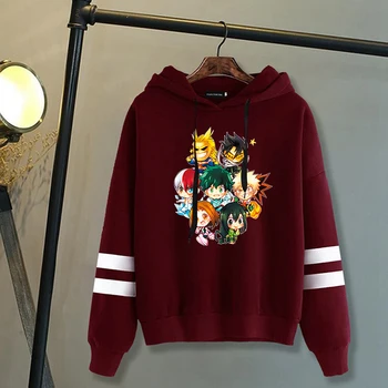 Moj Junak Univerzami Hoodies Moške Priložnostne Modi Trenirke Japonske Anime Ohlapen pulover s kapuco Hip Hop Ustvarjalnost Ulične Moški