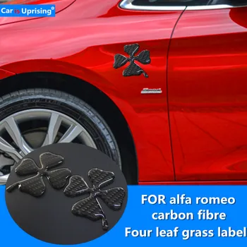 Težki sovražen ogljikovih vlaken Značko Emblem Avto Nalepke za vozila Alfa Romeo Giulia Stelvio ALFA GT Giulietta Avto Styling Dodatki