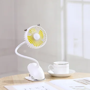Usb Prenosni Posnetek Na Voziček Fan, Prilagodljiv Upogljivi Mini Osebnih Desk Električni Ventilatorji Z Baterijo Za Ponovno Polnjenje Upravlja Tiho