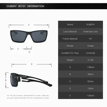 DUBERY Polarizirana sončna Očala Moški Ženske Vožnja Šport sončna Očala Za Moške, Visoke Kakovosti Poceni Luksuzne blagovne Znamke Oblikovalec Oculos