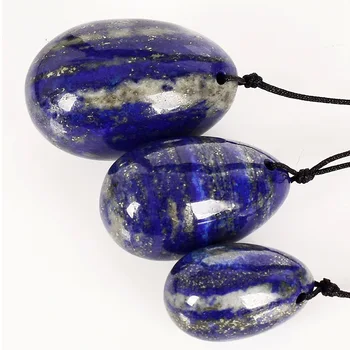 Yoni Jajca Obsidian Perforate Lapis Lazuli Moonstone Ametist Masaža Kamen za Ženske za Krepitev Mišic Medeničnega dna