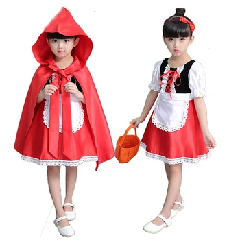 2020 Rdeča kapica Cosplay kostum za otroke obleka za Halloween Carnival Fantasia Stranka dekleta pustna otrok stranka