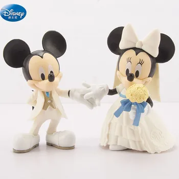 Risanka beli Poročni Mickey Miške Minnie Številke Igrača torto dekoracijo Ukrep za otroke darilo
