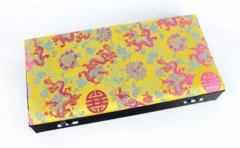 Kitajski Ročno Klasično Svile Rectangle12Square Nakit Polje Prostor za Darilni embalaži