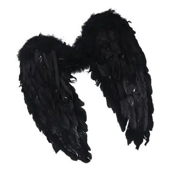 1Pc Angel Pero Krilo Božič Stranka Obleko Stopnji Uspešnosti Ponudbe (Black)