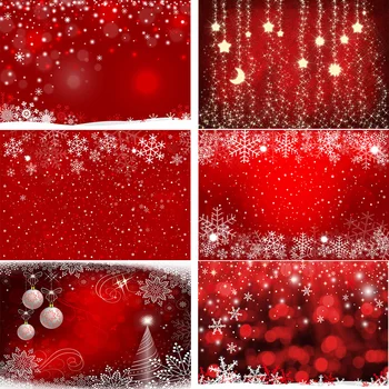 Rdeča Vesel Božič Fotografija Ozadje Bokeh Srečno Novo Leto Bela Snežinka Pozimi Rojstni Dan Fotografija Ozadje Photoshoot Rekviziti