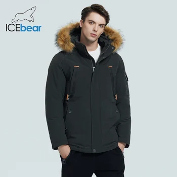 ICEbear 2020 pozimi nova moška jakna mid-dolžina bombažno jakno z krzno ovratnik blagovno znamko oblačil MWD20897D