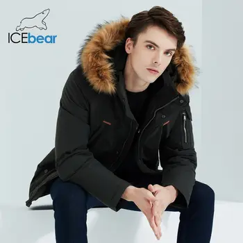 ICEbear 2020 pozimi nova moška jakna mid-dolžina bombažno jakno z krzno ovratnik blagovno znamko oblačil MWD20897D