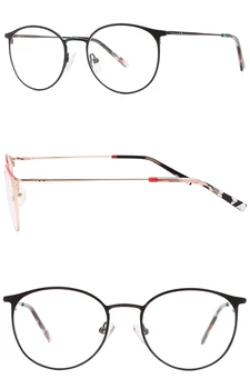 SASAMIA Ženske Kovinskih očal Okvir Klasičnih Krog Žensk Kovinski okvir Optičnega Stekla Pregleden Računalnik ovalne očala Okvir