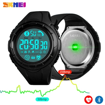SKMEI Novih Digitalnih Bluetooth Smartwatch Zapestnica Vojaški Fitnes Pedometer Kalorij Ura Za Moške Darila Vodotesne Ročne ure