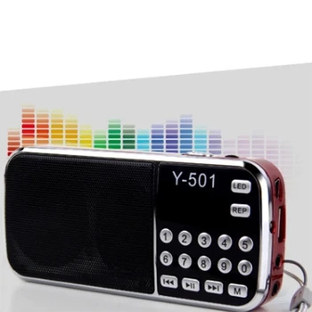 Y-501 Digitalne Prenosne Avdio LCD Digitalni FM Radio, Zvočnik, USB Mp3 Predvajalnik Glasbe