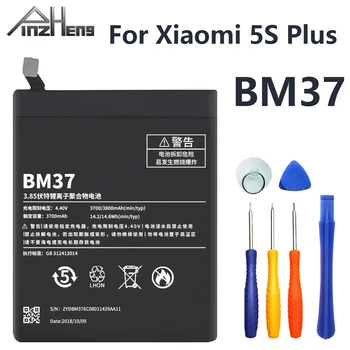 PINZHENG Mobilni Telefon BM37 Baterija Za Xiaomi Mi 5S Plus Bateria 3700mAh Pravi Zmogljivosti BM37 Zamenjava Baterries Z Orodji,