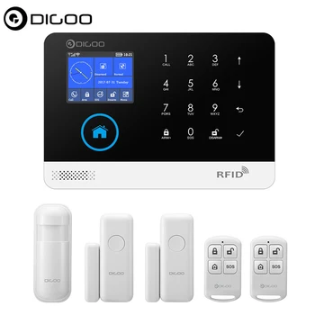 Digoo GD-HOSA Smart Home Security Alarmni Sistem Zaščitni Lupini Opozorilo z APP za 2,4 Palca Velik Zaslon 433MHz 2G&GSM&WIFI