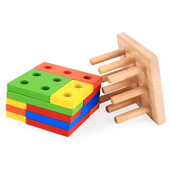 Montessori Izobraževalne Igrače Lesene Matematiko Igrače za Otroke Zgodnjega Učenja Izboljšanje Otroci Inteligence Geometrijske Oblike Ujemanja