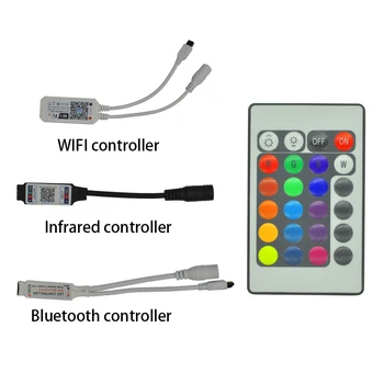 LED Trakovi Bluetooth Iuces Led RGB 2835 Nepremočljiva Prilagodljiv Žarnico, Trak Trak Diod DC12V 5M 10 M 15M 20M WiFi LED Luči