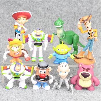 10pcs/veliko 7.5-10 cm Igrača Zgodba Buzz Lightyear Lesenih figuric Igrače Brinquedo Model Igrače in Božična Darila Za Otroke