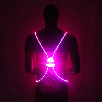Mounchain Prostem Osvetljeni Reflektivni kolesarska led Telovnik Pasu LED Luči, prilagodljiv Varnostni Tekaški, Kolesarski Brezrokavnik