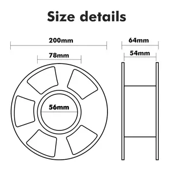 PLA Plus 1 kg Žarilno PLA+ Bela, Siva Barva 1.75 mm Toleranca +/-0.02 mm 330m/Roll FDM 3D Tiskalnik Material, nestrupen Mehurček Prosta