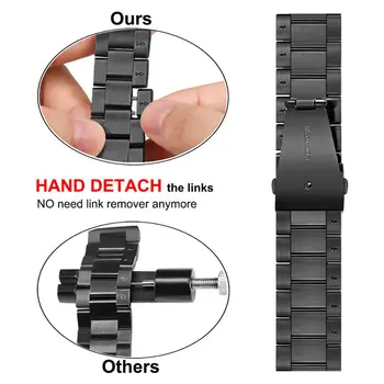 Edinstven iz Nerjavečega Jekla Watchband + Ni Vrzel Posnetke za Samsung Galaxy Watch 3 45mm Strani Odpenjanje Pasu Watch3 Hitro Sprostitev Trak Pasu
