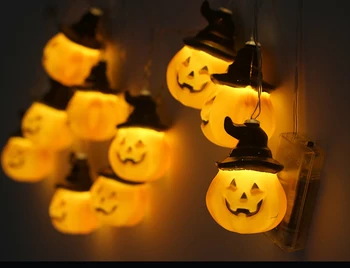 Halloween Buče Luči Luči 10/20/40 LED 3D Bučna Niz luči za Vseh Svetih' Dan Halloween Dekoracijo svetlobe