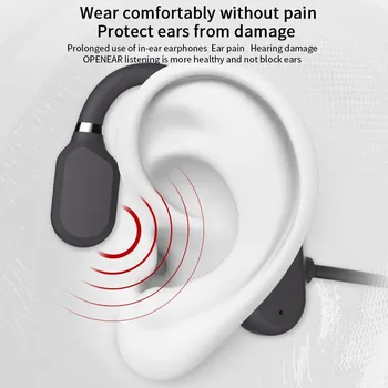Bluetooth 5.0 Kostne Prevodnosti Slušalke IPX6 Vodotesne Slušalke Brezžične Šport Lahke Slušalke za Ušesa Kavelj