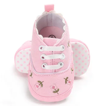 0-18 Mesecev Novorojenčka Prvi Pohodniki Malčka Otroci Vezenino Princesa Čevlji Za Malčke Baby Dekleta Mehki Čevlji Anti-Slip Prewalker