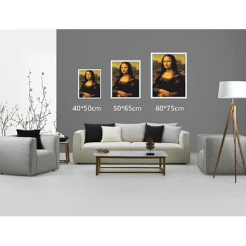 Mona Lisa slika DIY Digitalno Barvanje Z Številkami Moderne Stenske Umetnosti Platno Slikarstvo Božič Edinstveno Darilo Doma Dekor 40x50cm