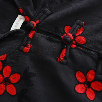 Johnature Ženske Vezenje Cvetlični Maxi Obleko Hooded Vintage Plašč 2020 Pomlad New Visoke Kakovosti Svoboden Kitajski Bombaž Perilo, Obleko