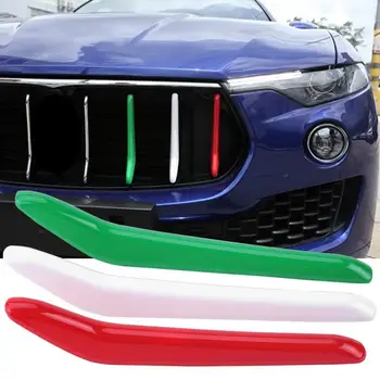 3 kos 3 Barve Avto Sijajni Sprednji Odbijač Žar Dekoracijo Trakov Trim Kritje za Maserati Levante 2017-2018 Avto Styling