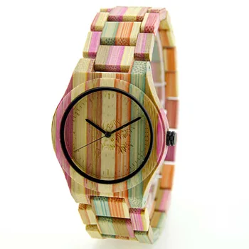 Modne barve, bambusa, lesa in ženske gledajo vodi žensk poseben slog žensk watch vidnem watch