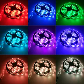 RGB LED Trakovi Luči 2835 Prilagodljiv Trak Svetlobe LED Trakovi DC12V 5M 10M Z Daljinskim upravljalnikom Za Dnevna Soba / Soba / Kuhinja