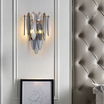 Nordijska postmoderni stenske svetilke v dnevni sobi luč luksuzni sodobno minimalistično ustvarjalne oltarja spalnica postelji svetilko