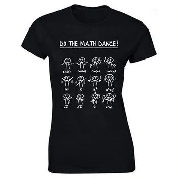 Ali Math Ples Tiskanja Bombaž Priložnostne Tshirt Ženske Smešno Majica s kratkimi rokavi za Lady Ulične Redno Vrh Tee