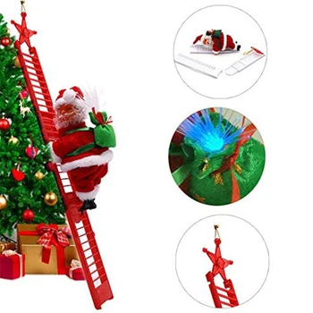 Najboljši Santa Plezalno Lestev Božični Okraski, Električni Santa Claus Plezalne Vrvi Lestve