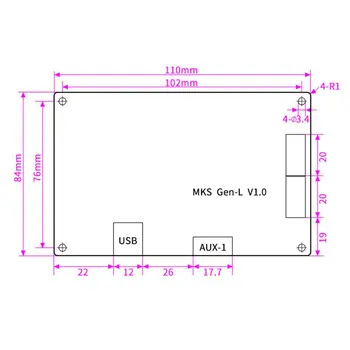 MKS, GEN L V1.0 Krmilnik Odbor 3D Tiskalnik Odbor matične plošče Mainboard Združljiv Rampe&jadrovnica za 4988/DRV8825/TMC2100 Voznik