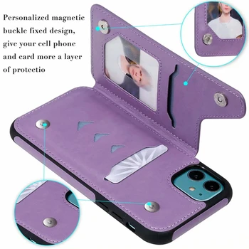 3D Metulj Usnjena torbica za iPhone XS 11 Pro Max XR X Flip Denarnice Pokrov za iPhone 8 7 6S 6 Plus SE 2020 11Pro Primeru Telefon