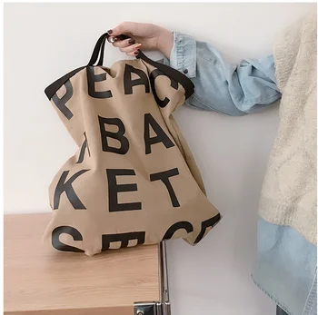 Luksuzni načrtovanja, tiskanje pismo maxi platno vrečko oblikovalec ženske veliko veliko zmogljivost totes torbici 2021 spomladi nova torba