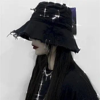 Ins Harajuku črni ribič bucket pokrivalo ženske 2020 nov poletni ženski klobuki korejski modni slog priložnostne preppy trdna mlade kape