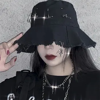 Ins Harajuku črni ribič bucket pokrivalo ženske 2020 nov poletni ženski klobuki korejski modni slog priložnostne preppy trdna mlade kape