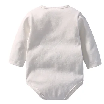 ZWY155 Visoke kakovosti Novorojenček Dojenček Fant Dekle Romper Jumpsuit Dolgimi Rokavi za Malčke Baby Oblačila Risanka Srčkan fox Tiskanje Kostum